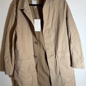 COS Tan Trench Coat with Front Pockets